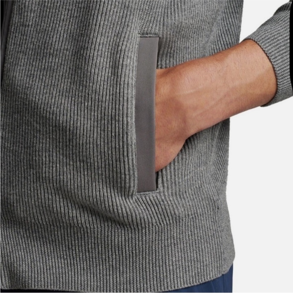 Peter Millar Gray Zip-Up Jacket 30% merino wool 70% pima cotton - Picture 3 of 13